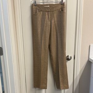 Erica Tanov gold linen dress pants size 26